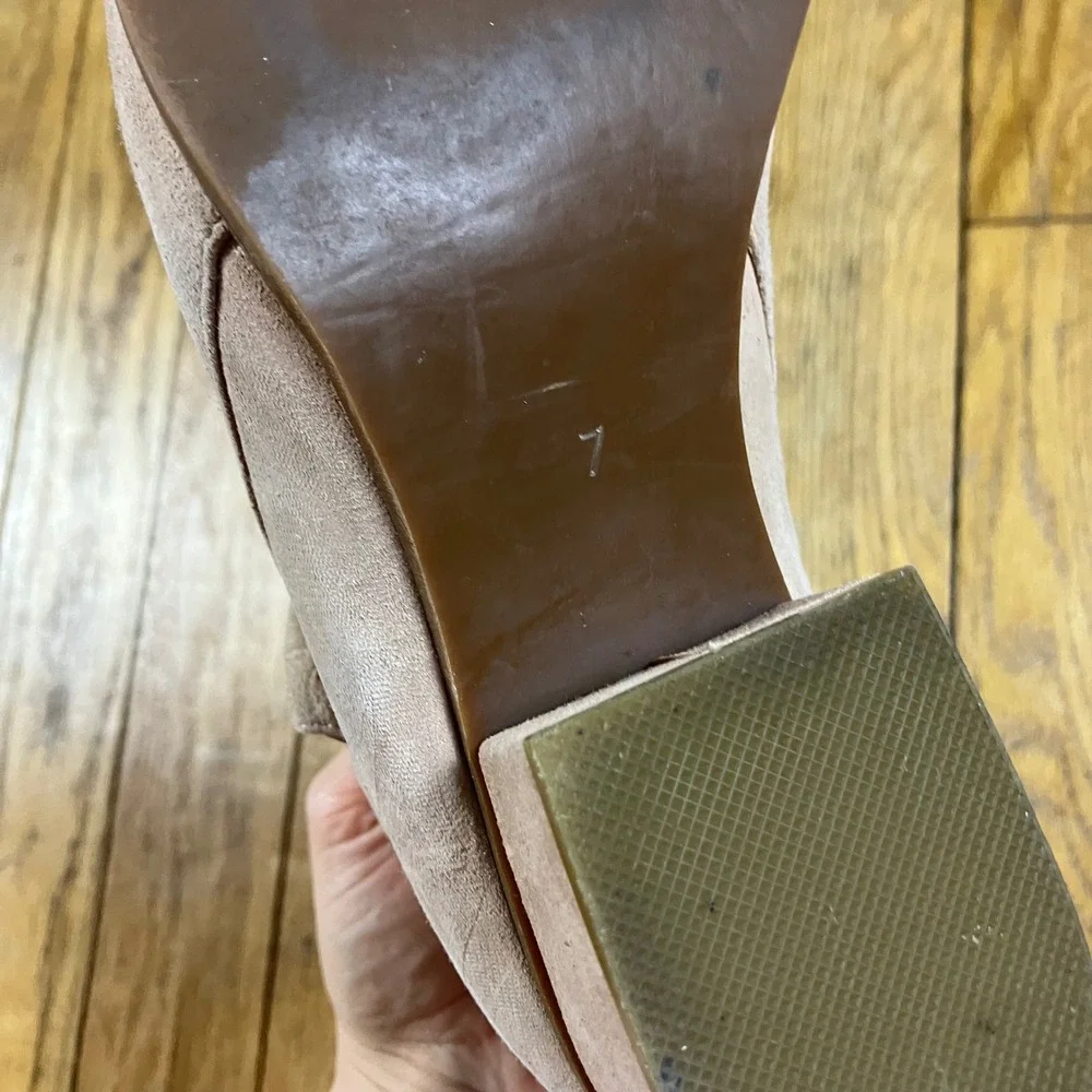 Jeffrey Campbell Free People Suede Ankle Boots Pink Buckle Pointed Toe Size‎ 7